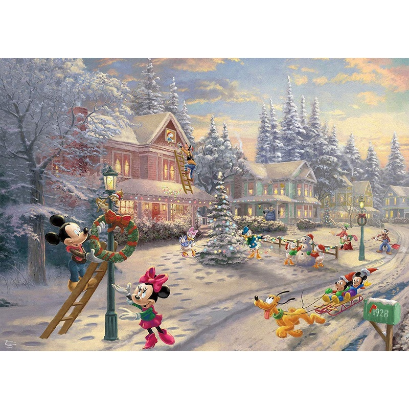 Ceaco Thomas Kinkade MickeyS Victorian Christmas Puzzle - 1000Piece