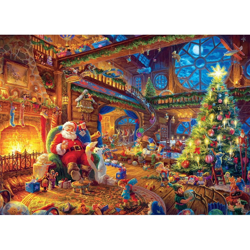 Ceaco Thomas Kinkade -Santa'S Workshop Puzzle - 1000 Pieces