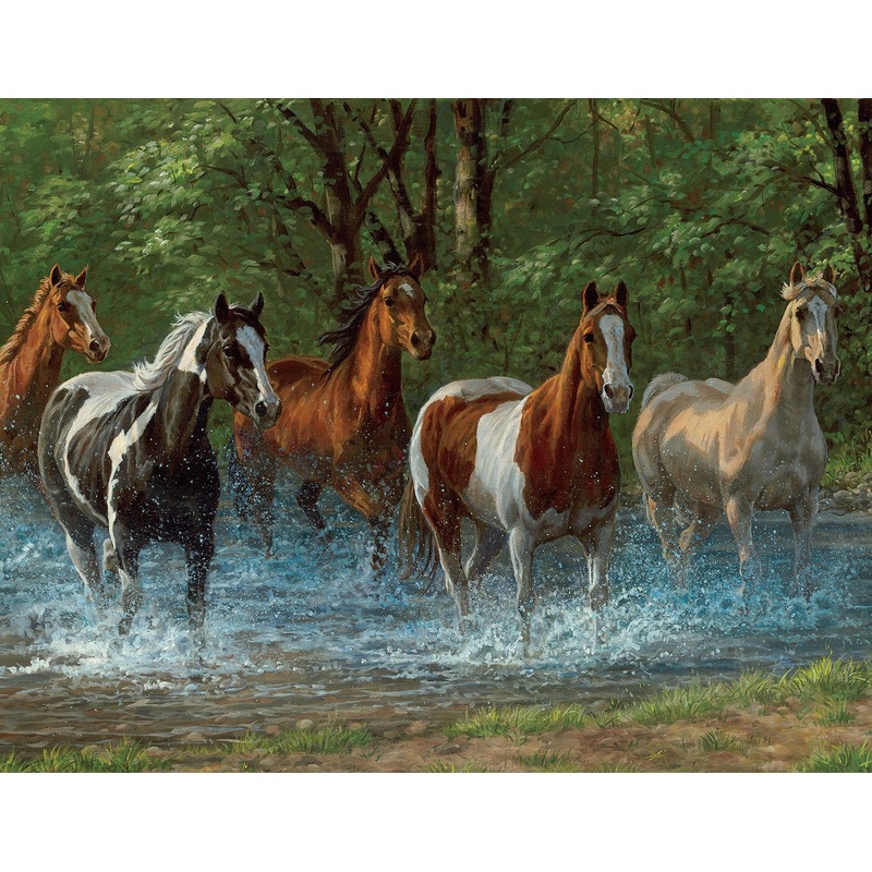 Springbok 500 Piece Jigsaw Puzzle Summer Creek Multi, Large/18 X 23.5'