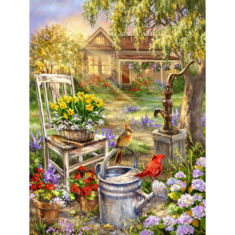 Springbok'S 500 Piece Jigsaw Puzzle Spring Song - Made In Usa