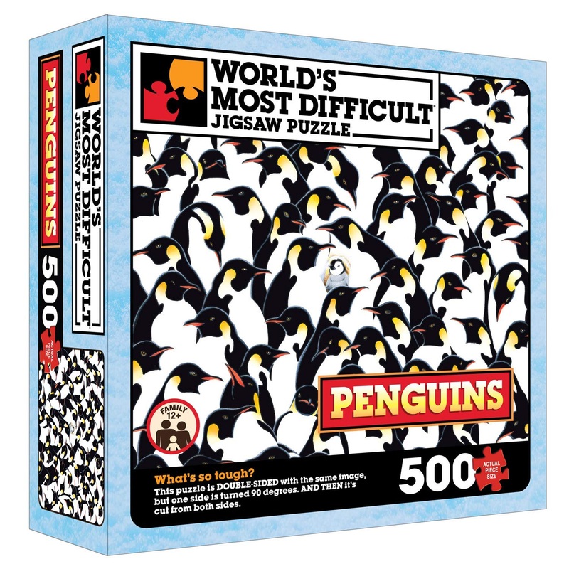 Tdc Games WorldS Most Difficult Jigsaw Puzzle  Penguins  500 Pieces Double Sided  15 In