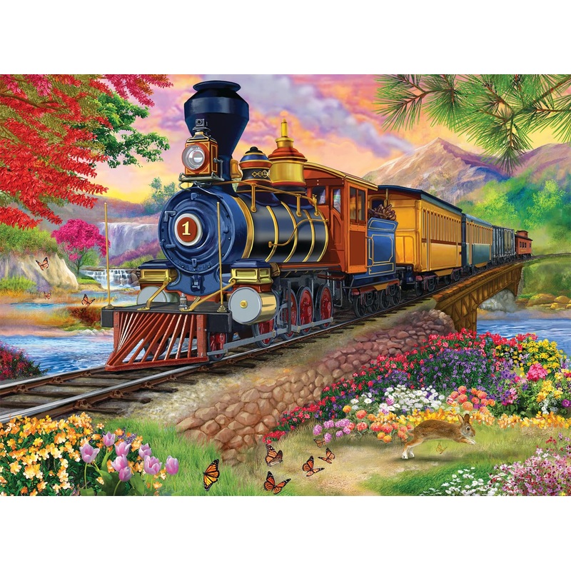 Buffalo Games - Bigelow Illustrations - Scenic Steam Engine - 1000 Piece Jigsaw Puzzle For Adults -Challenging Puzzle Perfect For Game Nights - Finished Size Is 26.75 X 19.75