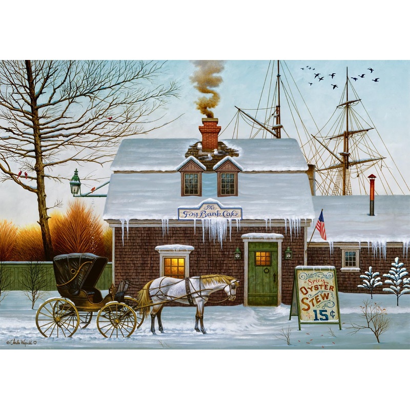 Buffalo Games - Charles Wysocki - Belly Warmers - 300 Piece Jigsaw Puzzle For Adults -Challenging Puzzle Perfect For Game Nights - Finished Size Is 21.25 X 15.00