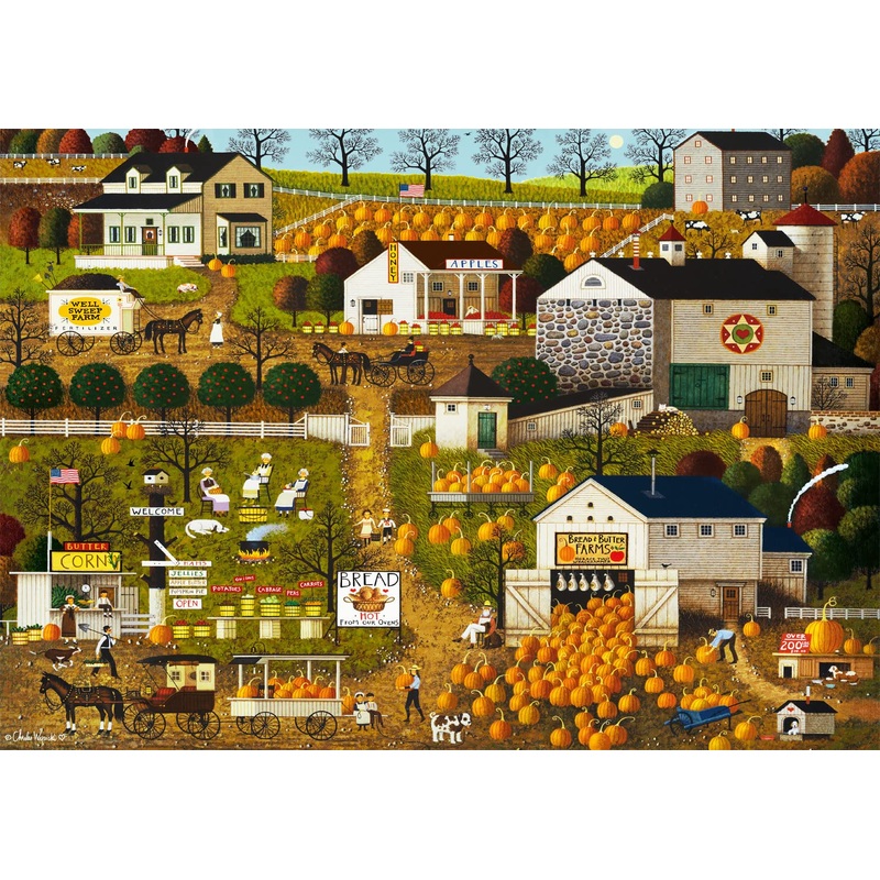 Buffalo Games - Charles Wysocki - Bread And Butter Farms - 300 Piece Jigsaw Puzzle For Adults -Challenging Puzzle Perfect For Game Nights - Finished Size Is 21.25 X 15.00