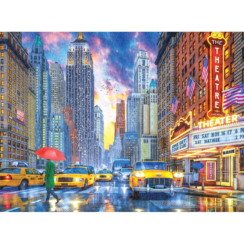 Buffalo Games - Dominic Davison - Rainy Manhattan - 1000 Piece Jigsaw Puzzle For Adults -Challenging Puzzle Perfect For Game Nights - Finished Size Is 26.75 X 19.75