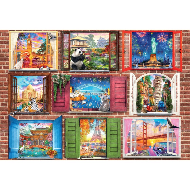 Buffalo Games - Dominic Davison - Windows Open To The World - 1500 Piece Jigsaw Puzzle For Adults -Challenging Puzzle Perfect For Game Nights - Finished Size Is 38.50 X 26.50