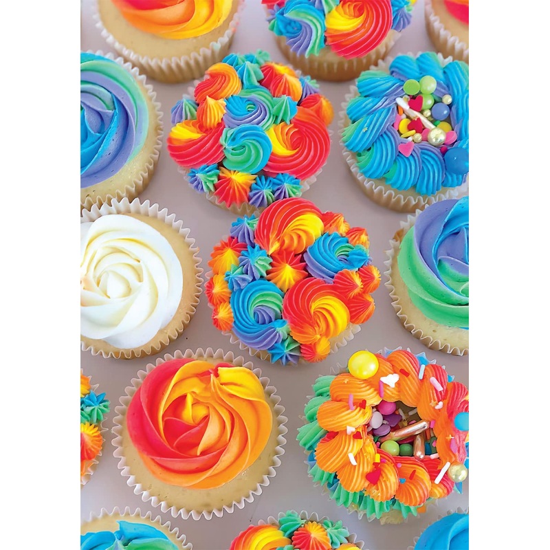 Buffalo Games - Erin Shelton - Rainbow Cupcakes - 300 Piece Jigsaw Puzzle For Adults Challenging Puzzle Perfect For Game Nights - Size Is 21.25 X 15.00