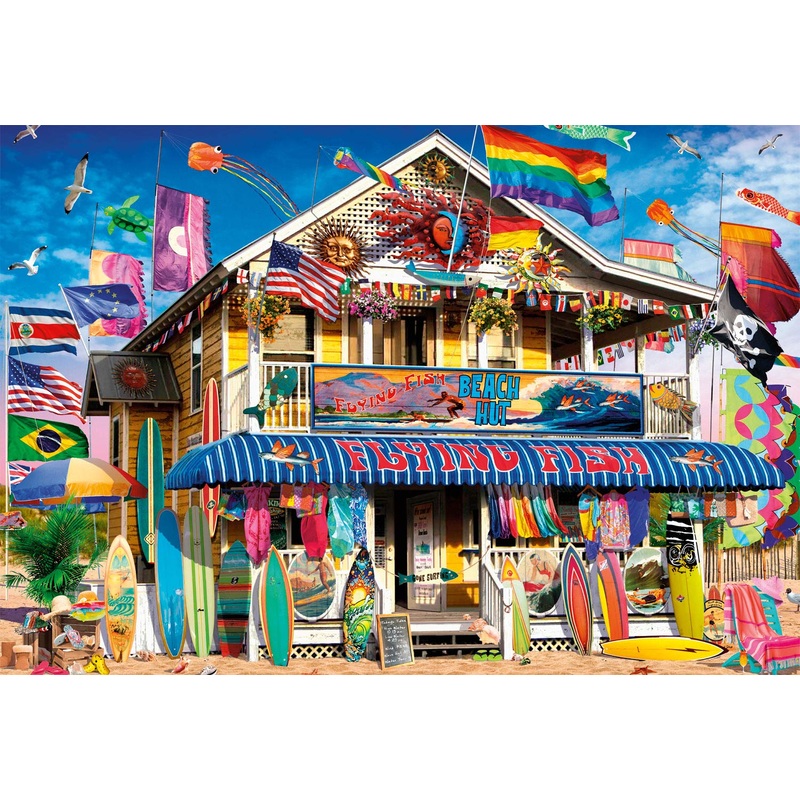 Buffalo Games - Garry Walton - Surf Shack - 2000 Piece Jigsaw Puzzle For Adults Challenging Puzzle Perfect For Game Nights - Finished Size Is 38.50 X 26.50