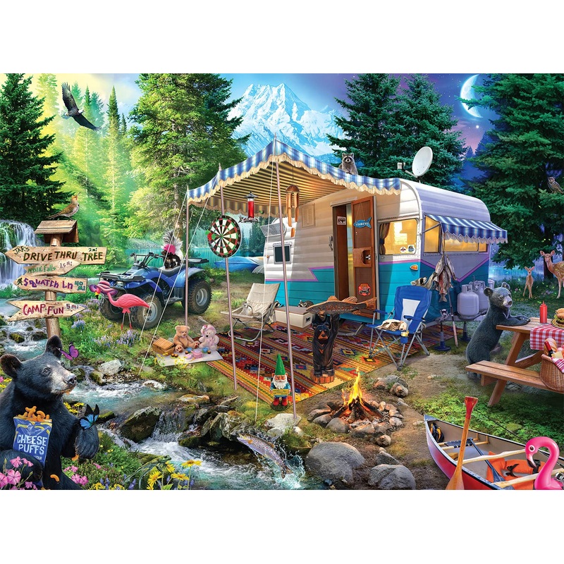 Buffalo Games - Jeff Haynie - Mountain Retreat - 1000 Piece Jigsaw Puzzle For Adults - Challenging Puzzle Perfect For Game Nights - Finished Puzzle Size Is 26.75 X 19.75