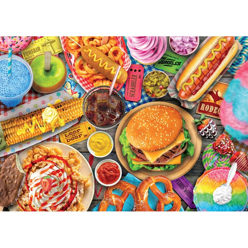 Buffalo Games - Lars - Fun Fair Food - 300 Piece Jigsaw Puzzle For Adults -Challenging Puzzle Perfect For Game Nights - Finished Size Is 21.25 X 15.00