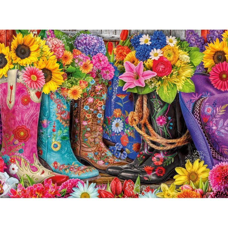Buffalo Games - Lars Stewart - Cowgirl Colors - 1000 Piece Jigsaw Puzzle For Adults -Challenging Puzzle Perfect For Game Nights - Finished Size Is 26.75 X 19.75