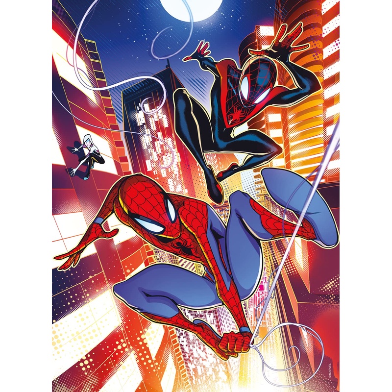 Buffalo Games - Marvel -Action: Spider-Man #1-100 Piece Jigsaw Puzzle For Families - Challenging Puzzle Perfect For Game Nights - Finished Size Is 15.00 X 11.00