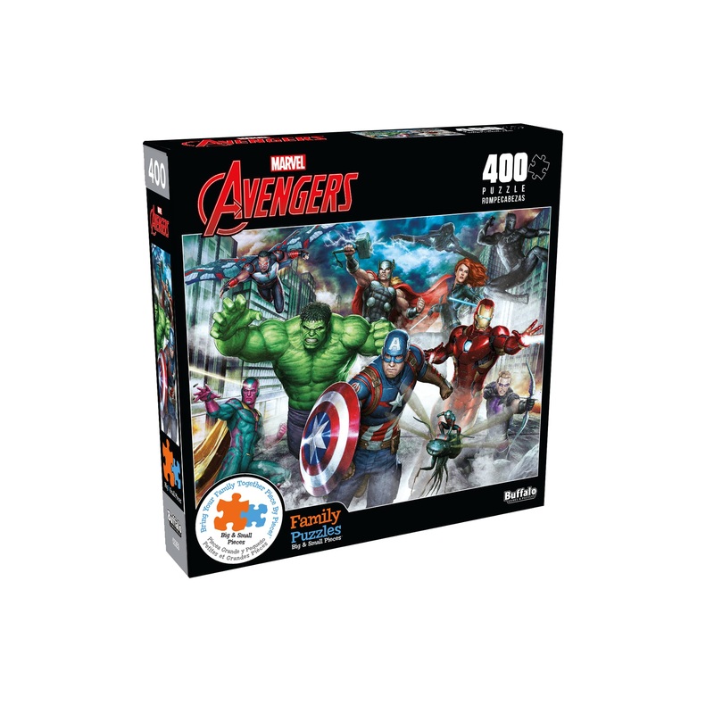 Buffalo Games - Marvel - Avengers, Assemble! - 400 Piece Jigsaw Puzzle For Families -Challenging Puzzle Perfect For Game Nights - Finished Size Is 21.25 X 15.00