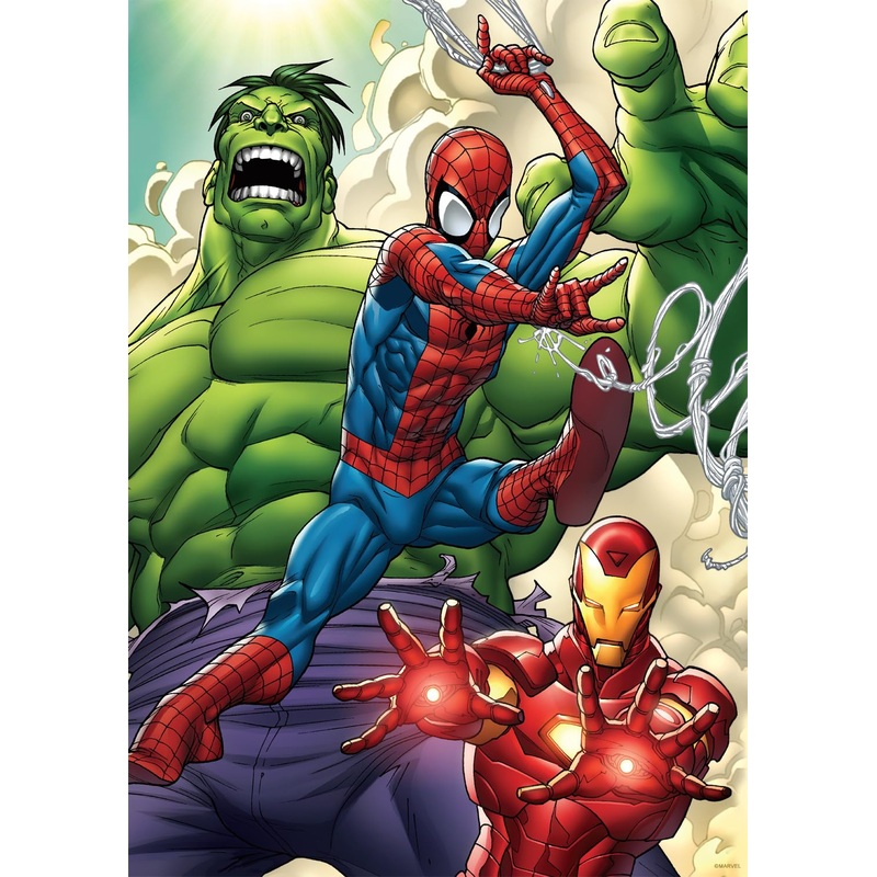 Buffalo Games - Marvel - Marvel Adventures Super Heroes #1-300 Piece Jigsaw Puzzle For Adults -Challenging Puzzle Perfect For Game Nights - Finished Size Is 21.25 X 15.00