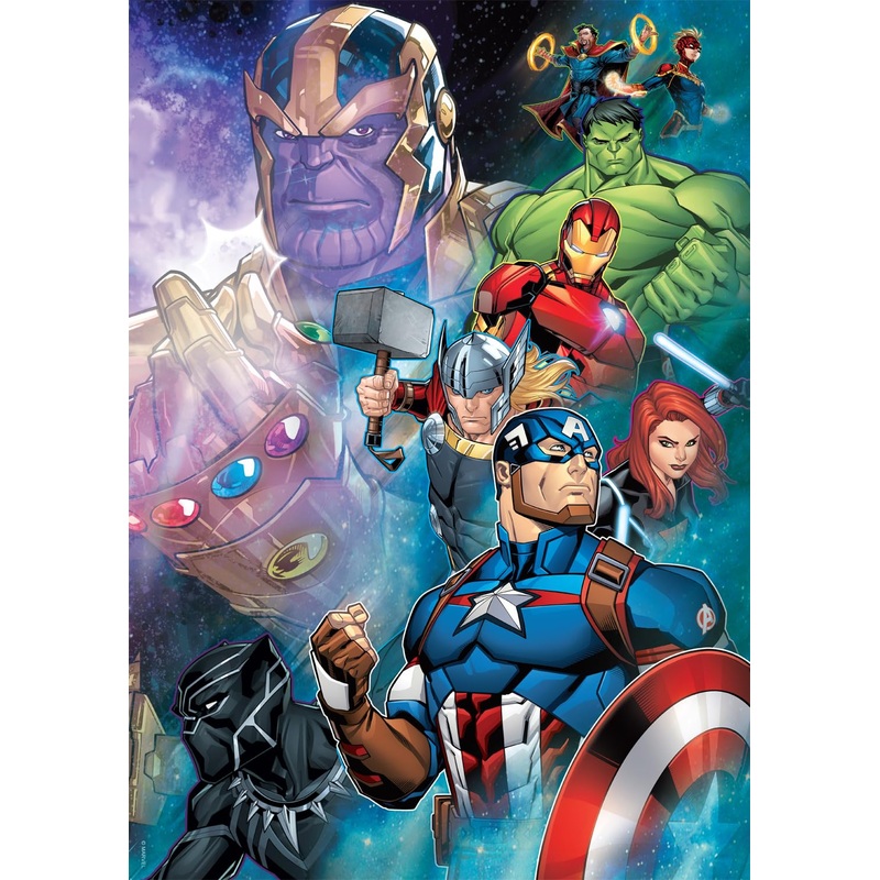 Buffalo Games - Marvel - Thanos Vs. The Avengers - 500 Piece Jigsaw Puzzle For Adults -Challenging Puzzle Perfect For Game Nights - Finished Size Is 21.25 X 15.00