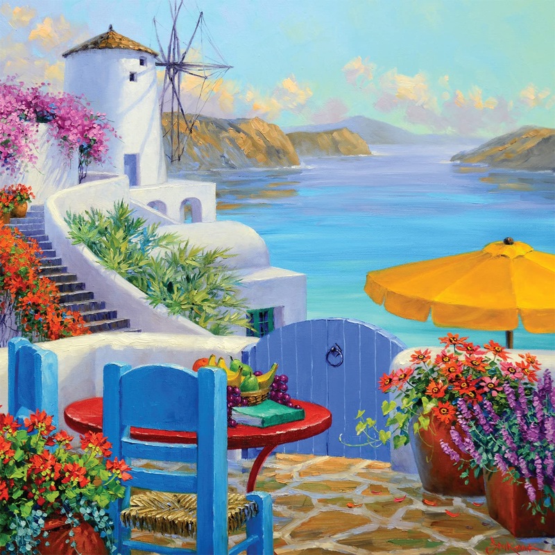Buffalo Games - Mikki Senkarik - Seaside Happiness - 300 Piece Jigsaw Puzzle For Adults Challenging Puzzle Perfect For Game Nights - Finished Size Is 21.25 X 15.00