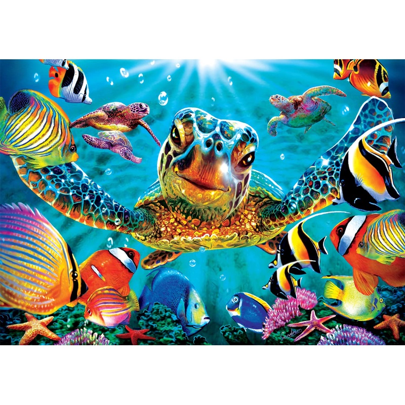 Buffalo Games - Vivid Collection - Tiny Bubbles - 300 Large Piece Jigsaw Puzzle , Blue