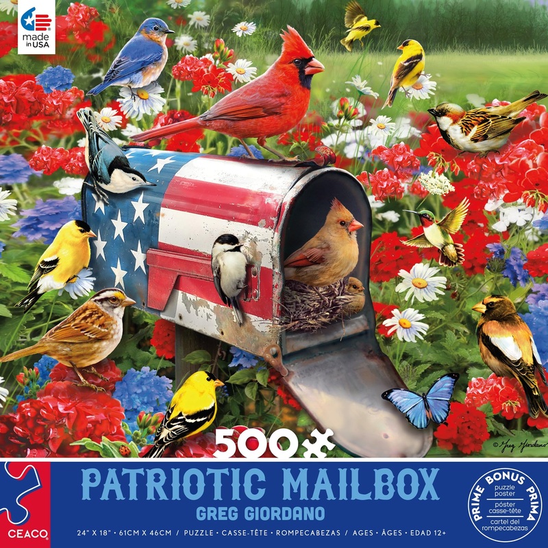 Ceaco - Land Of The Free - Patriotic Mailbox - 500 Piece Jigsaw Puzzle