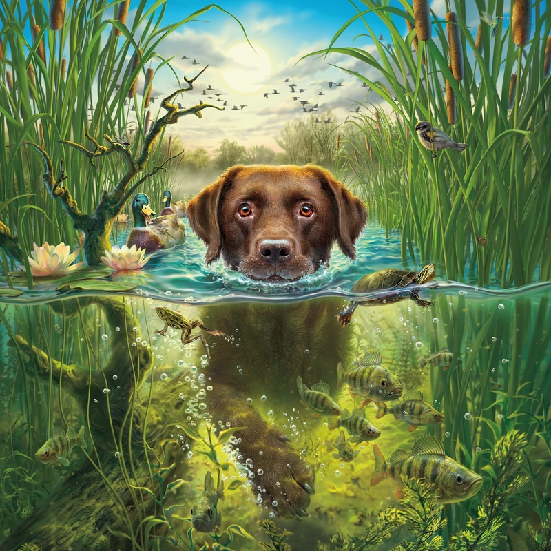 Ceaco - Mark Fredrickson - Chocolate Lab - 500 Piece Jigsaw Puzzle