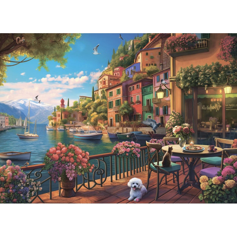 Ceaco - Sunset On Lake Como - 1000 Piece Jigsaw Puzzle