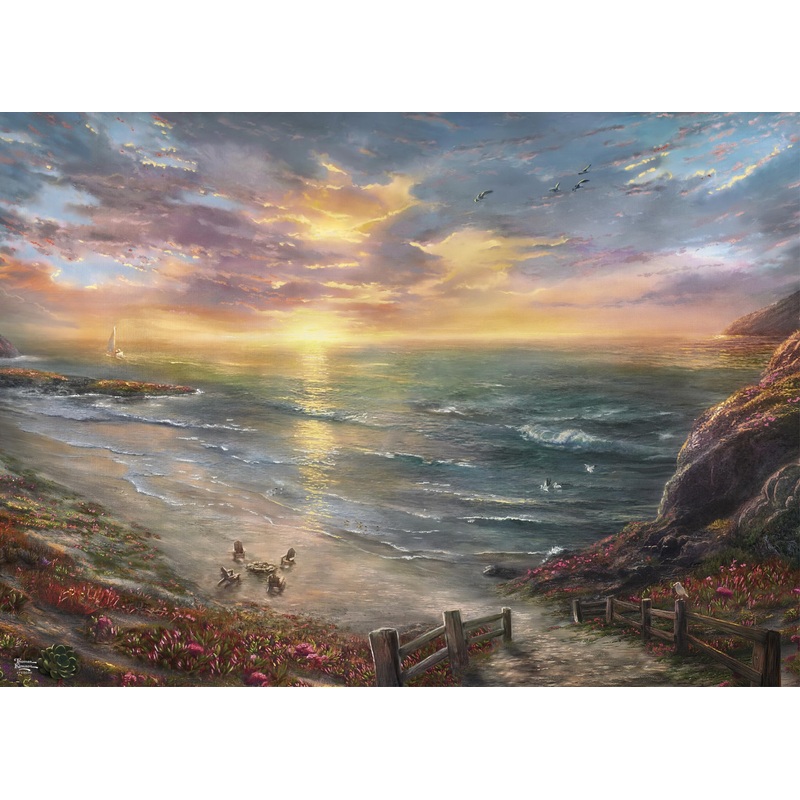 Ceaco - Thomas Kinkade - Beachside Gathering - 1000 Piece Jigsaw Puzzle