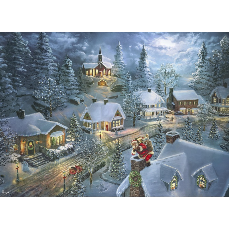 Ceaco - Thomas Kinkade - Holiday - Santa'S Silent Night - 1000 Piece Jigsaw Puzzle