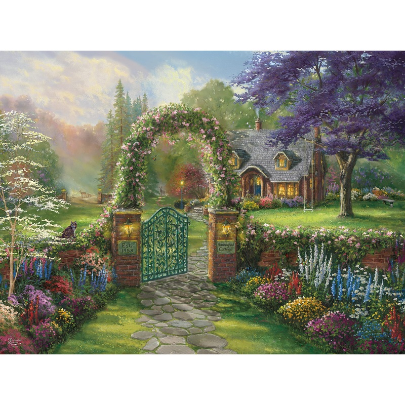 Ceaco - Thomas Kinkade - Inspirations - Hummingbird Cottage - 300 Piece Jigsaw Puzzle