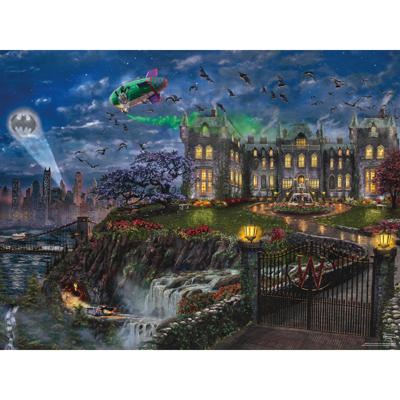 Ceaco - Thomas Kinkade - Justice League - Wayne Manor - 500 Piece Jigsaw Puzzle