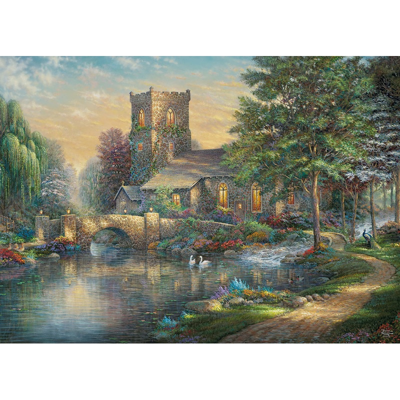 Ceaco - Thomas Kinkade - Willow Wood Chapel - 1000 Piece Jigsaw Puzzle