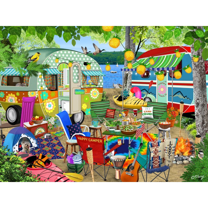 Ceaco - Tracy Flickinger - Gone Camping - 500 Piece Jigsaw Puzzle
