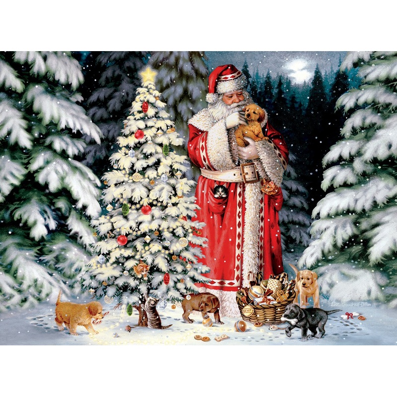 Ceaco Twas The Night - Warm Winter Cuddles - Holiday Puzzle (1000 Piece)
