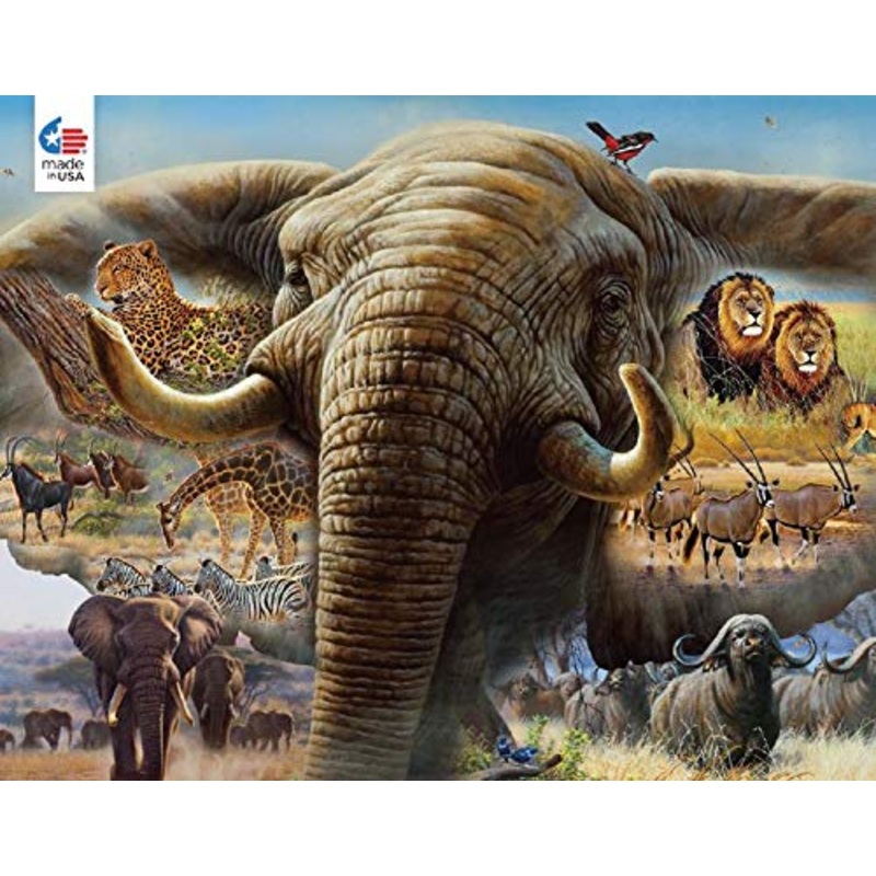 Wild - Elephant Collage Puzzle - 1000 Pieces