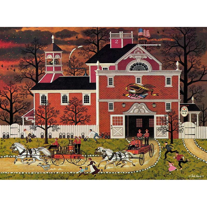Buffalo Games - Charles Wysocki - Fire! - 1000 Piece Jigsaw Puzzle For Adults -Challenging Puzzle Perfect For Game Nights - Finished Size Is 26.75 X 19.75
