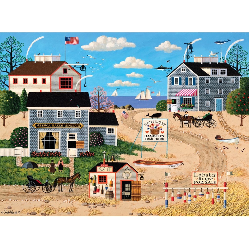 Buffalo Games - Charles Wysocki - Nantucket Breeze - 1000 Piece Jigsaw Puzzle For Adults -Challenging Puzzle Perfect For Game Nights - Finished Size Is 26.75 X 19.75