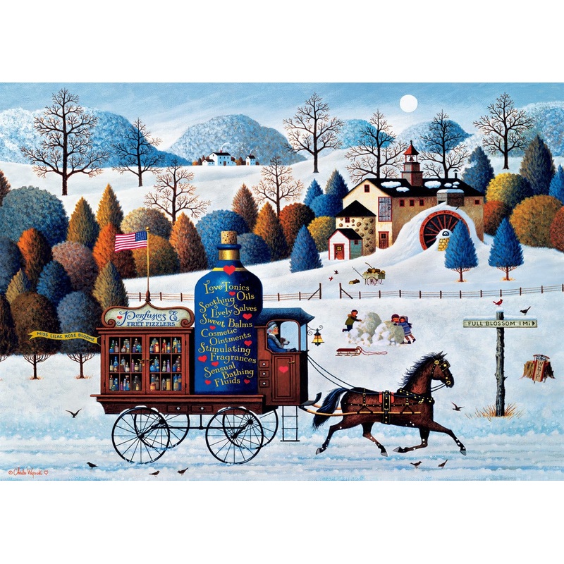 Buffalo Games - Charles Wysocki - Promises Promises - 500 Piece Jigsaw Puzzle For Adults -Challenging Puzzle Perfect For Game Nights - Finished Size Is 21.25 X 15.00