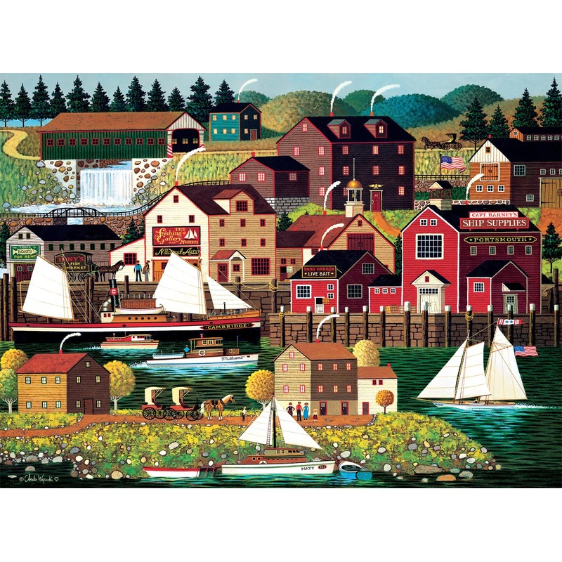 Buffalo Games - Charles Wysocki - The Cambridge - 1000 Piece Jigsaw Puzzle For Adults -Challenging Puzzle Perfect For Game Nights - Finished Size Is 26.75 X 19.75