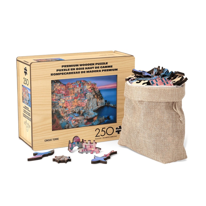 Buffalo Games - Cinque Terre Wood Puzzle - Whimsy Cut Jigsaw Pieces - 250 Piece Jigsaw Puzzle