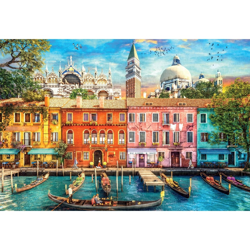 Buffalo Games - Dominic Davison - A Day In Venice - 1500 Piece Jigsaw Puzzle For Adults -Challenging Puzzle Perfect For Game Nights - Finished Size Is 38.50 X 26.50