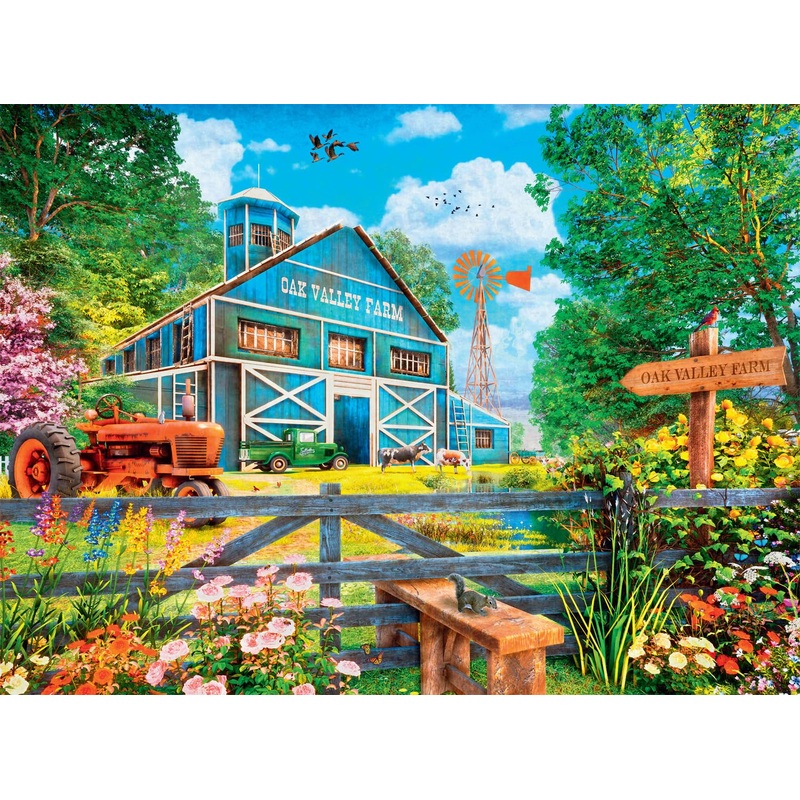 Buffalo Games - Dominic Davison - Oak Valley Farm - 1000 Piece Jigsaw Puzzle For Adults -Challenging Puzzle Perfect For Game Nights - Finished Size Is 26.75 X 19.75