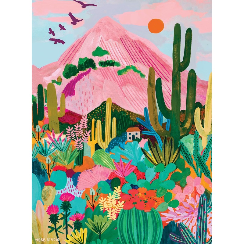 Buffalo Games - Hebe Studio - Cactus Mountain Az - 1000 Piece Jigsaw Puzzle For Adults -Challenging Puzzle Perfect For Game Nights - Finished Size Is 26.75 X 19.75