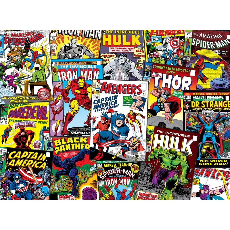 Buffalo Games - Marvel - Comic Book Collage - 1000 Piece Jigsaw Puzzle For Adults -Challenging Puzzle Perfect For Game Nights - Finished Size Is 26.75 X 19.75