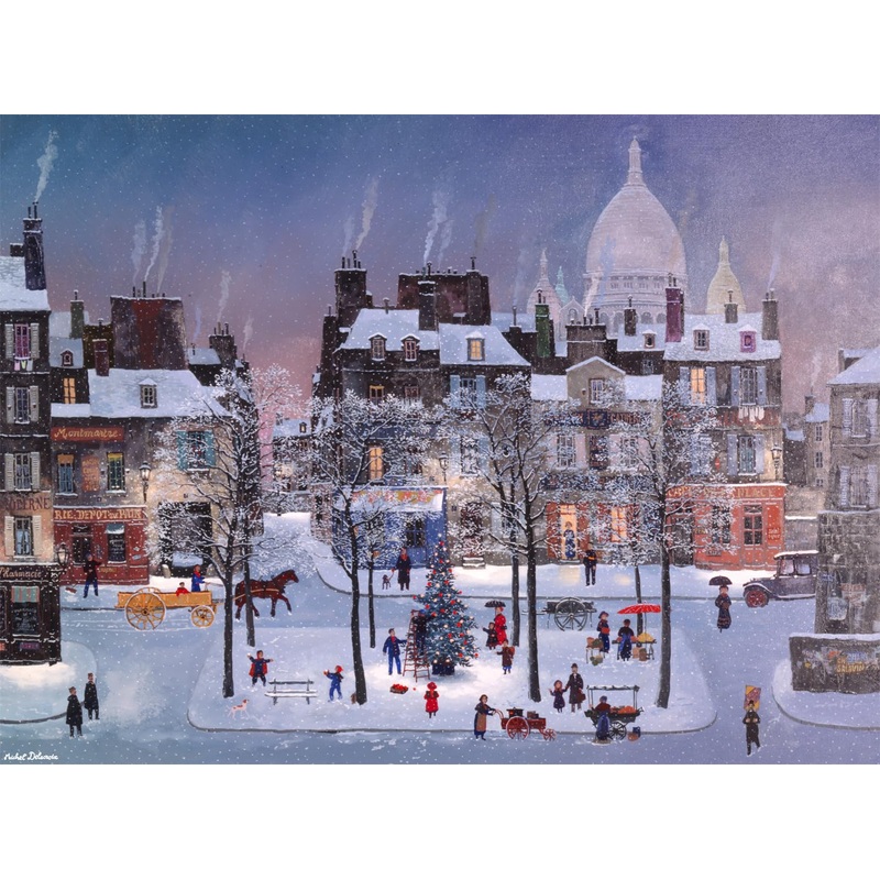 Buffalo Games - Michel Delacroix - Christmas In Monmartre - 1000 Piece Jigsaw Puzzle For Adults -Challenging Puzzle Perfect For Game Nights - Finished Size Is 26.75 X 19.75