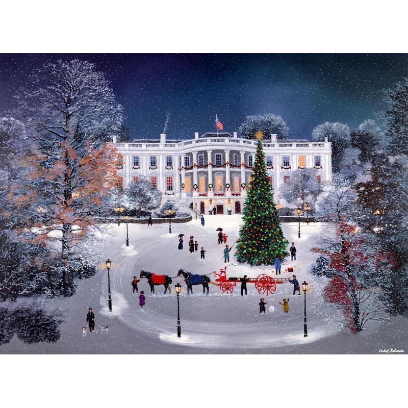 Buffalo Games - Michel Delacroix - The White House In The Snow - 1000 Piece Jigsaw Puzzle For Adults -Challenging Puzzle Perfect For Game Nights - Finished Size Is 26.75 X 19.75