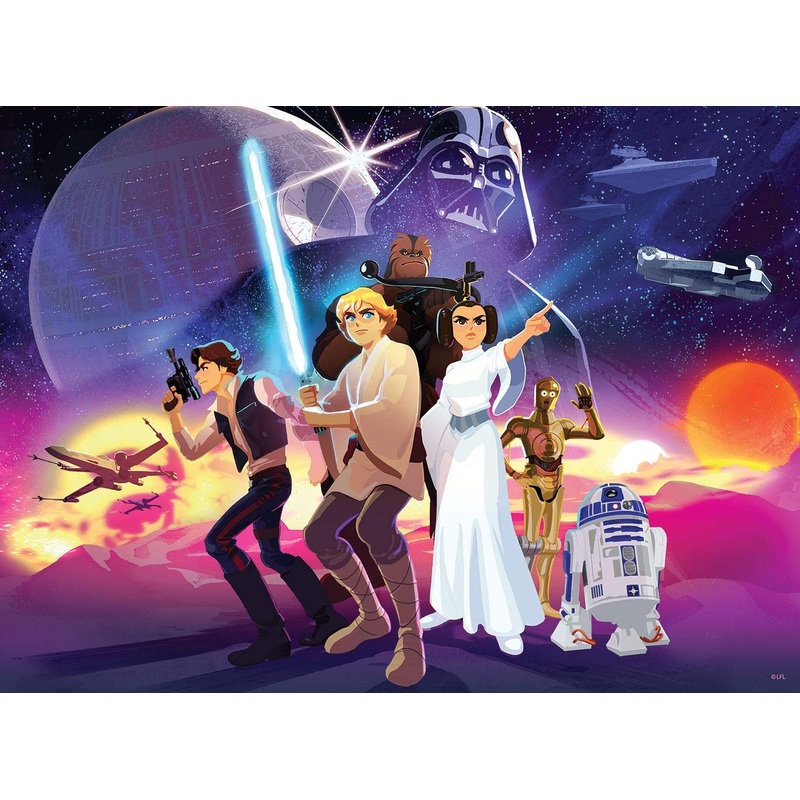 Buffalo Games - Star Wars - Rebel Heroes - 100 Piece Jigsaw Puzzle For Families -Challenging Puzzle Perfect For Game Nights - Finished Size Is 15.00 X 11.00