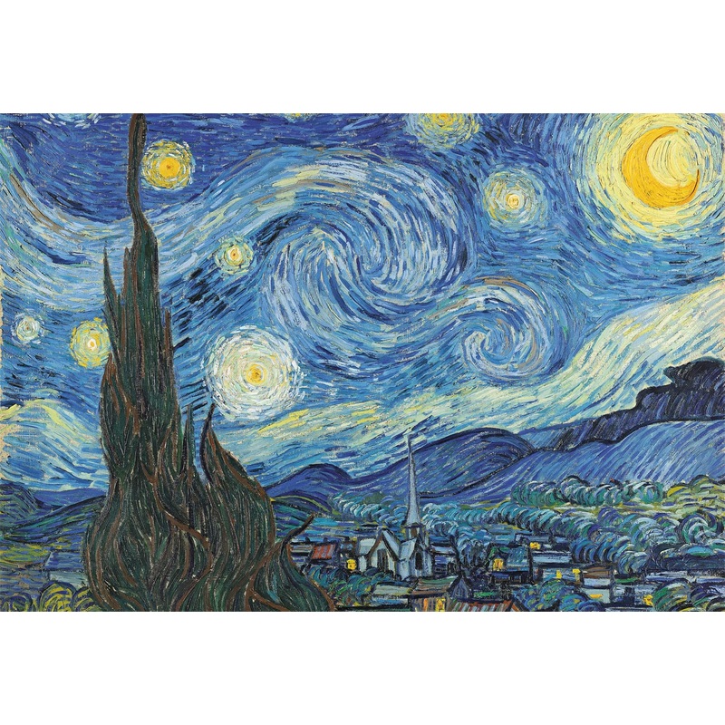 Buffalo Games - Vincent Van Gogh - Starry Night By Vincent Van Gogh - 2000 Piece Jigsaw Puzzle For Adults -Challenging Puzzle Perfect For Game Nights - Finished Size Is 38.50 X 26.50