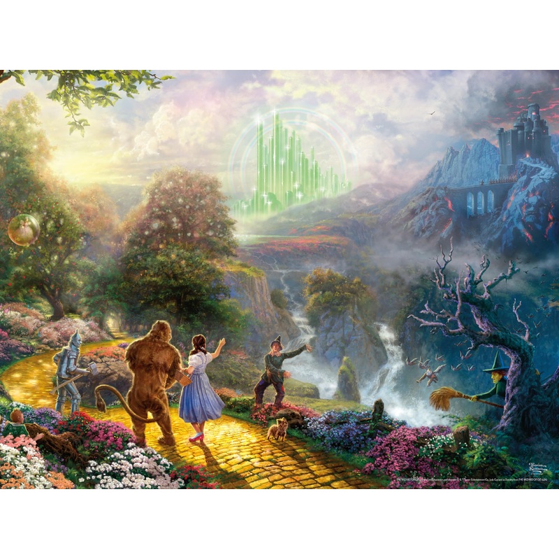Ceaco - Thomas Kinkade - The Wizard Of Oz - Dorothy Discovers Emerald City - 750 Piece Glitter Jigsaw Puzzle
