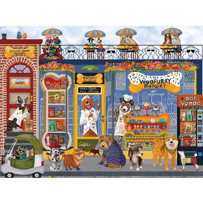 Ceaco - Woof N Wag - Woofurry Bakery - 300 Piece Jigsaw Puzzle