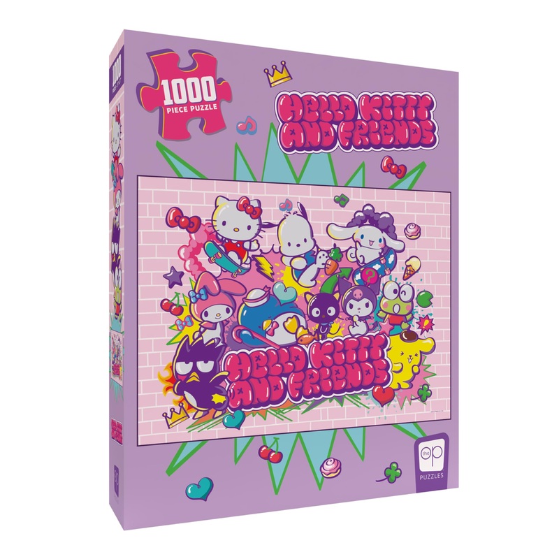 Hello Kitty And Friends Tokyo Skate 1,000 Piece Jigsaw Puzzle | Collectible Puzzle Artwork Featuring Hello Kitty, Pochacco, Keroppi & More | Officially-Licensed Sanrio Puzzle & Merchandise