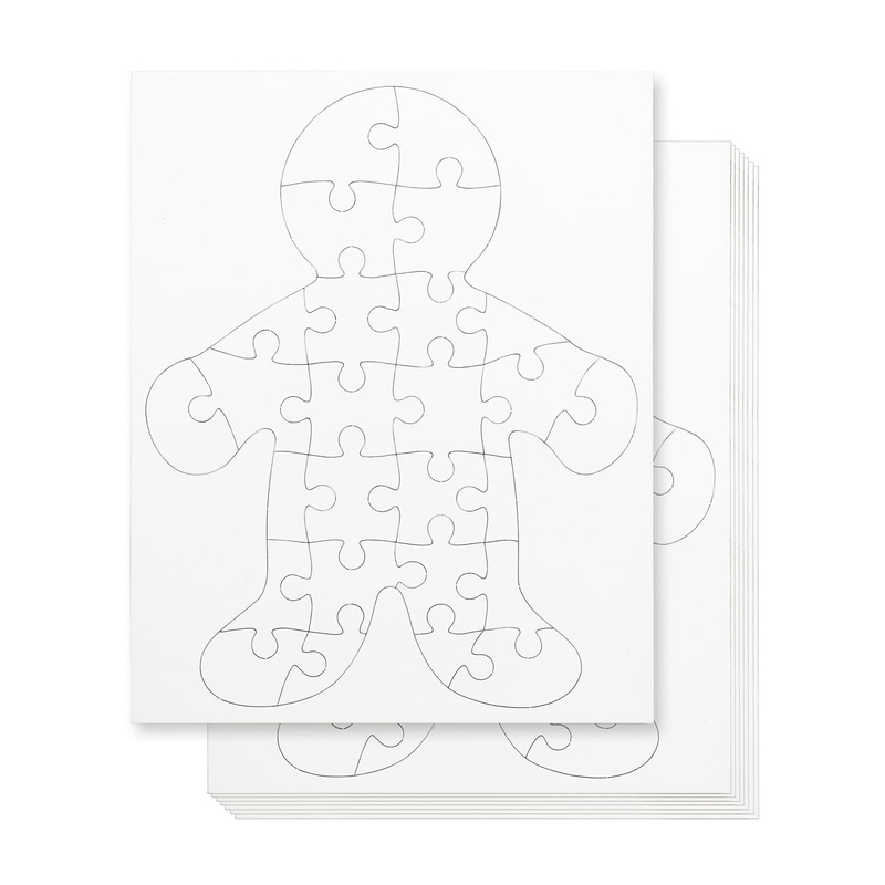 Hygloss Products 8 Blank Person-Shaped Puzzles With Envelopes  8.5 X 10.5 Inches  Ideal For All-About-Me Activities  Write, Draw, And Decorate  26 Pieces Each