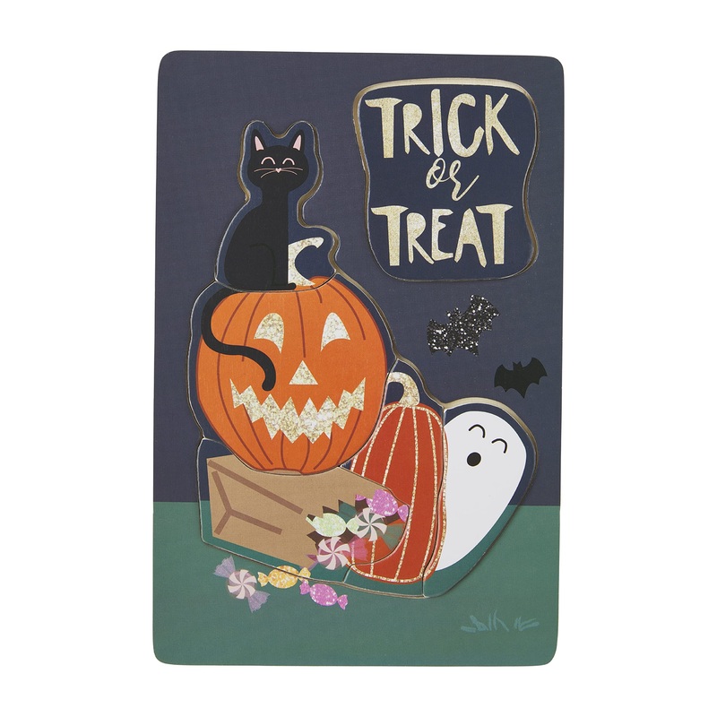 Mud Pie Wood Puzzle, Trick Or Treat